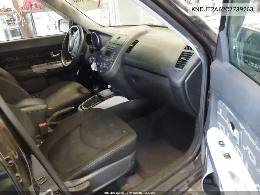 2012 Kia Soul + VIN: KNDJT2A62C7739263 Lot: 42755085