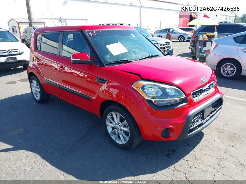 2012 Kia Soul + VIN: KNDJT2A62C7426536 Lot: 42761041