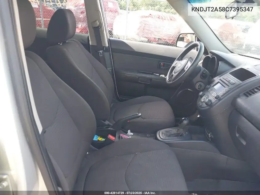 2012 Kia Soul VIN: KNDJT2A58C7395347 Lot: 42814729