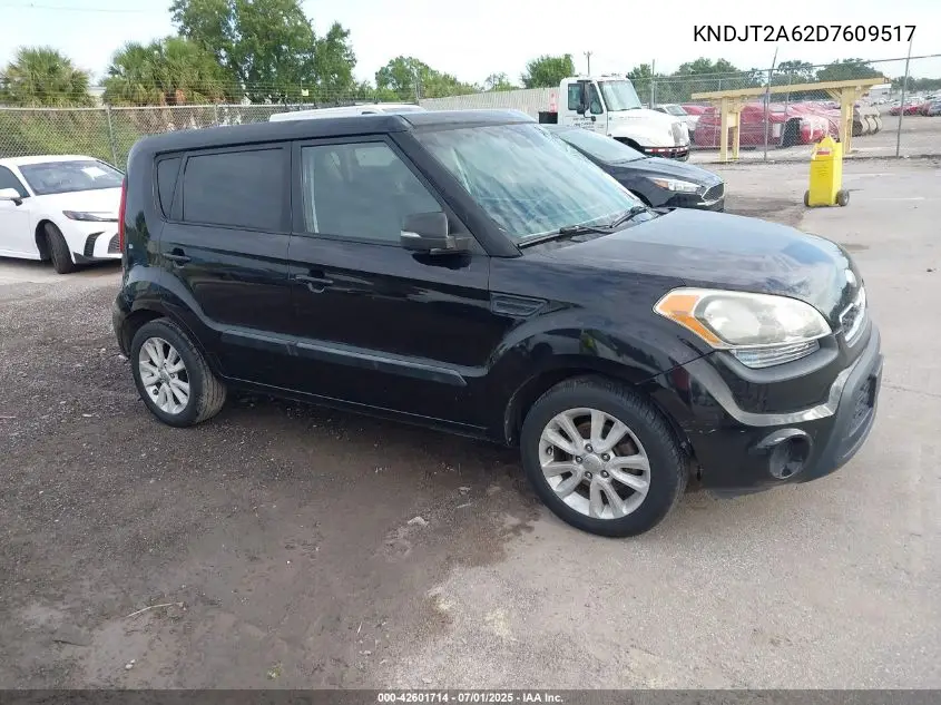 2013 Kia Soul + VIN: KNDJT2A62D7609517 Lot: 42601714
