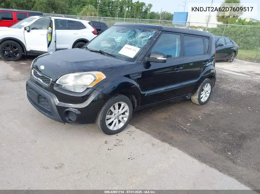 2013 Kia Soul + VIN: KNDJT2A62D7609517 Lot: 42601714