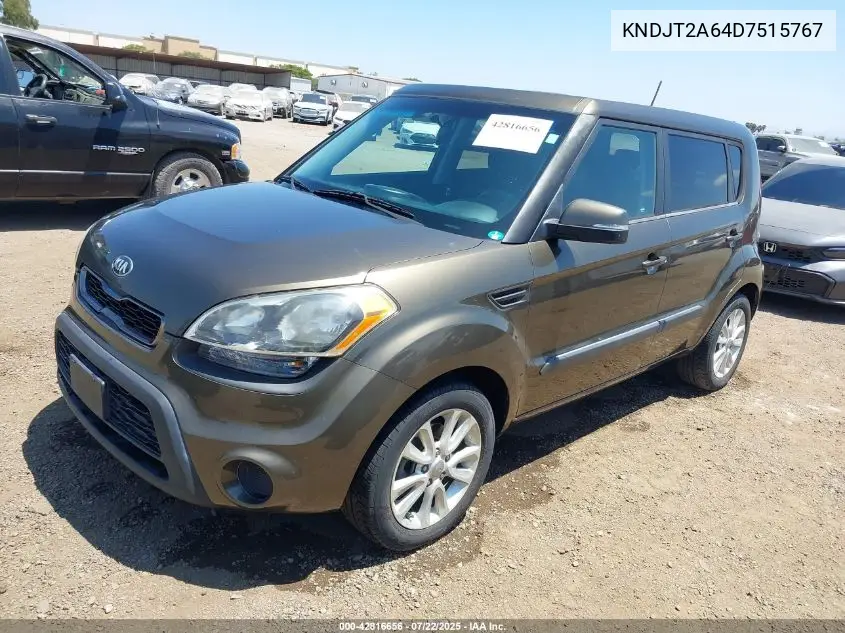 2013 Kia Soul + VIN: KNDJT2A64D7515767 Lot: 42816656