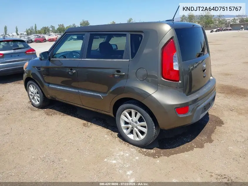 2013 Kia Soul + VIN: KNDJT2A64D7515767 Lot: 42816656