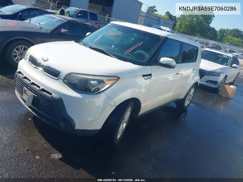 2014 Kia Soul + VIN: KNDJP3A59E7060286 Lot: 42262724