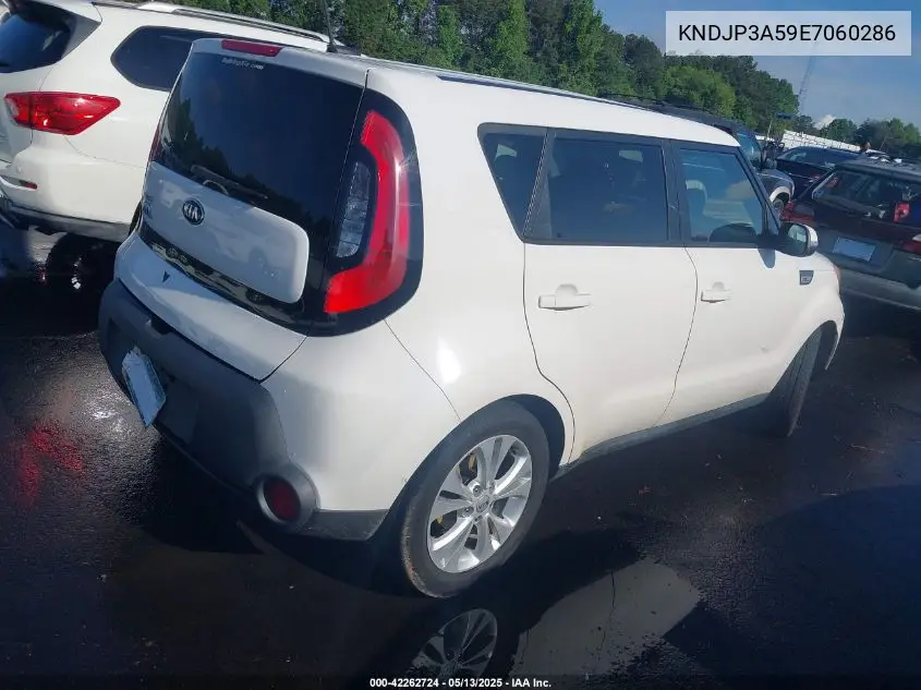 2014 Kia Soul + VIN: KNDJP3A59E7060286 Lot: 42262724