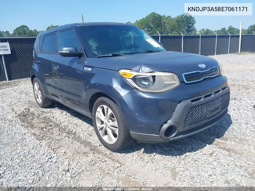2014 Kia Soul + VIN: KNDJP3A58E7061171 Lot: 42812057
