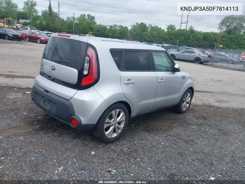 2015 Kia Soul + VIN: KNDJP3A50F7814113 Lot: 42245438