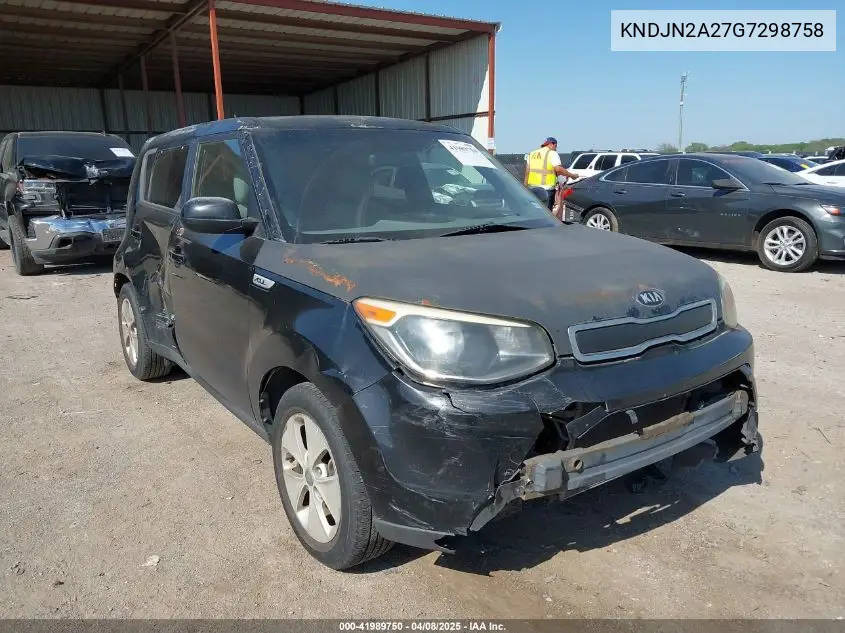 2016 Kia Soul VIN: KNDJN2A27G7298758 Lot: 41989750