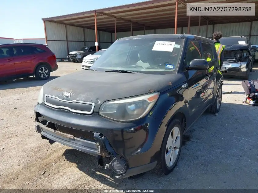 2016 Kia Soul VIN: KNDJN2A27G7298758 Lot: 41989750