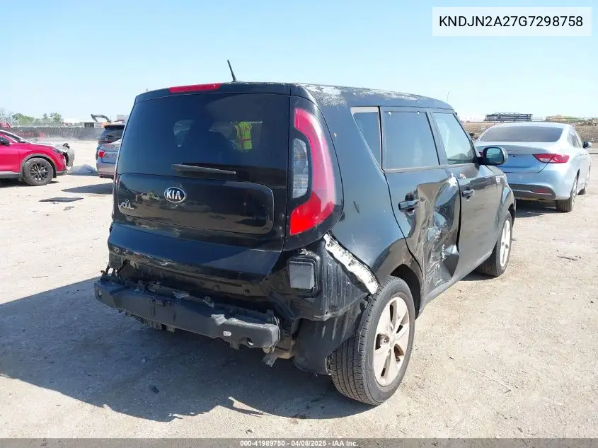 2016 Kia Soul VIN: KNDJN2A27G7298758 Lot: 41989750