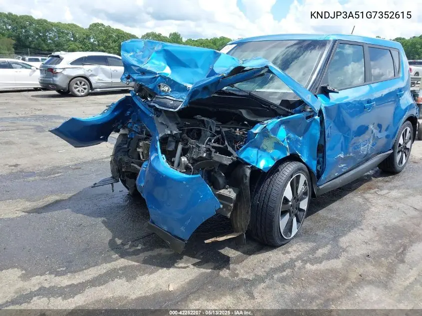 2016 Kia Soul + VIN: KNDJP3A51G7352615 Lot: 42252207
