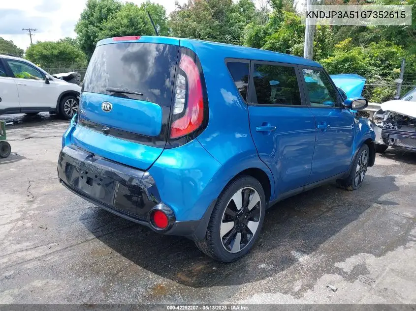 2016 Kia Soul + VIN: KNDJP3A51G7352615 Lot: 42252207