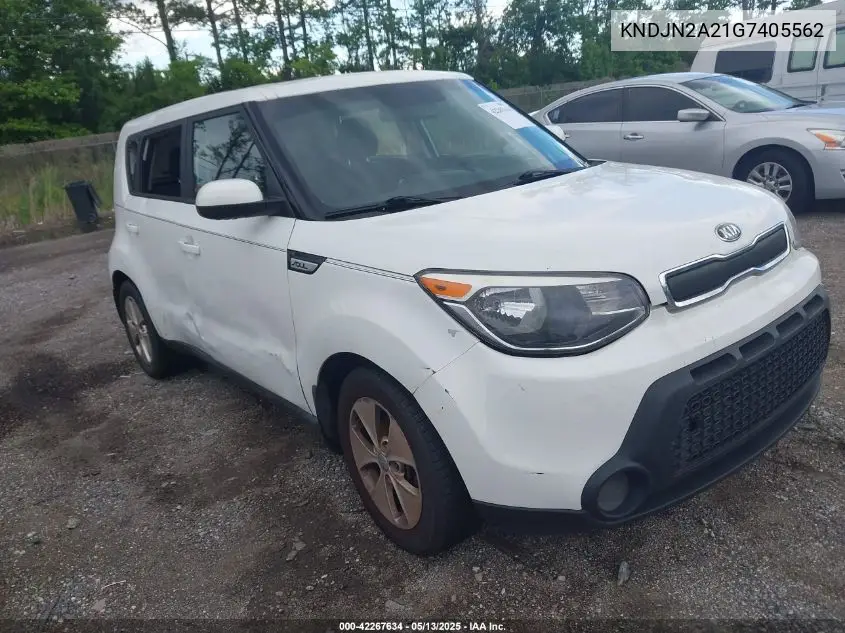 kndjn2a21g7405562 KNDJN2A21G7405562 2016 Kia Soul