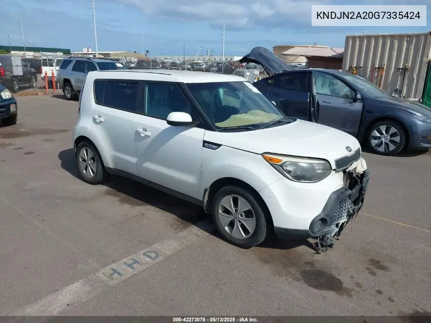 2016 Kia Soul VIN: KNDJN2A20G7335424 Lot: 42273078
