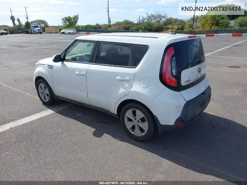 2016 Kia Soul VIN: KNDJN2A20G7335424 Lot: 42273078