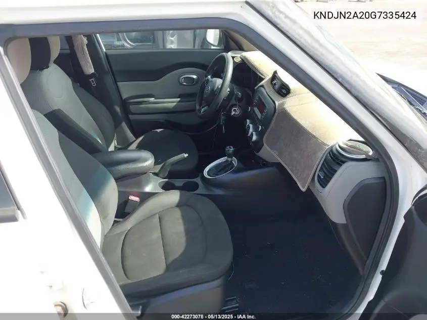 2016 Kia Soul VIN: KNDJN2A20G7335424 Lot: 42273078