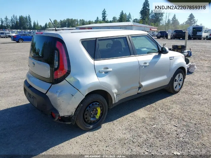 2016 Kia Soul VIN: KNDJN2A22G7859318 Lot: 42609649