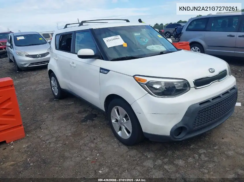 2016 Kia Soul VIN: KNDJN2A21G7270261 Lot: 42620086