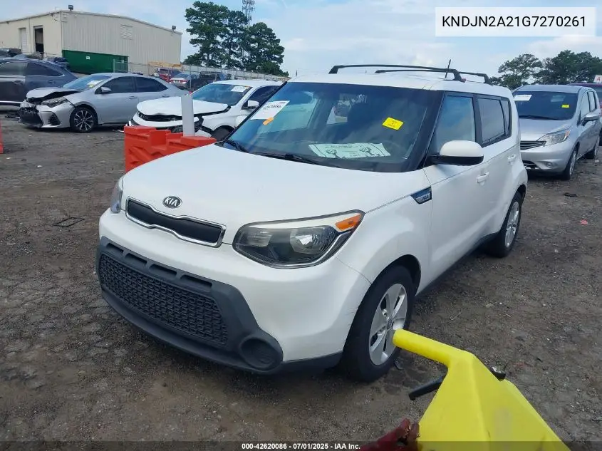 2016 Kia Soul VIN: KNDJN2A21G7270261 Lot: 42620086