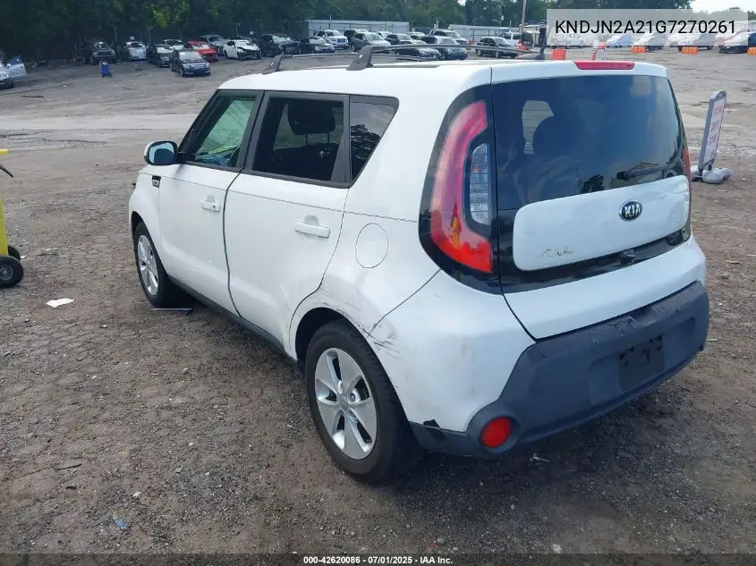 2016 Kia Soul VIN: KNDJN2A21G7270261 Lot: 42620086