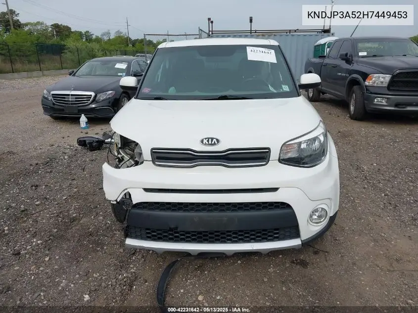 2017 Kia Soul + VIN: KNDJP3A52H7449453 Lot: 42231642