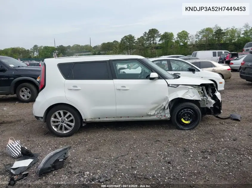 2017 Kia Soul + VIN: KNDJP3A52H7449453 Lot: 42231642