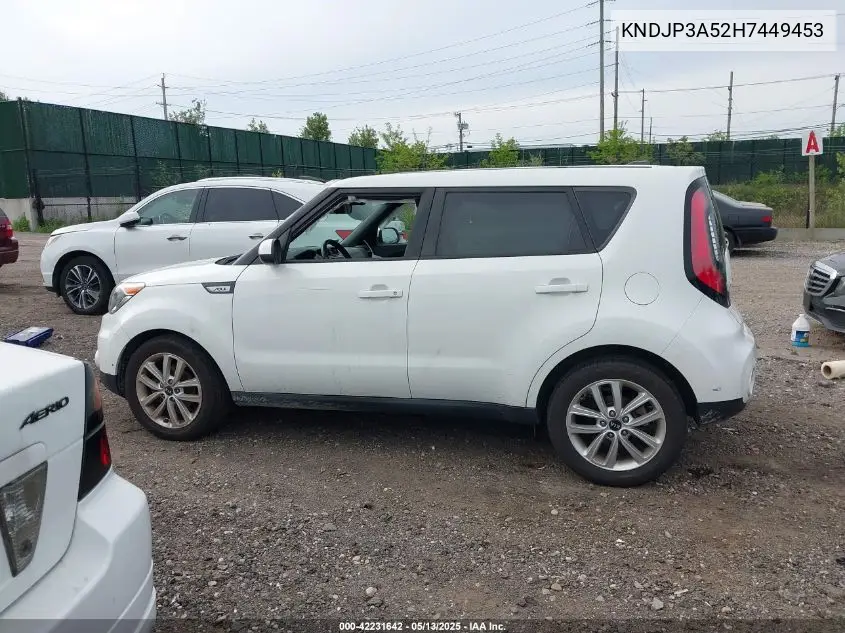 2017 Kia Soul + VIN: KNDJP3A52H7449453 Lot: 42231642