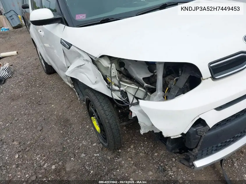 2017 Kia Soul + VIN: KNDJP3A52H7449453 Lot: 42231642