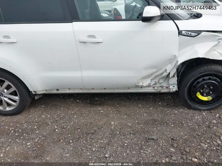 2017 Kia Soul + VIN: KNDJP3A52H7449453 Lot: 42231642