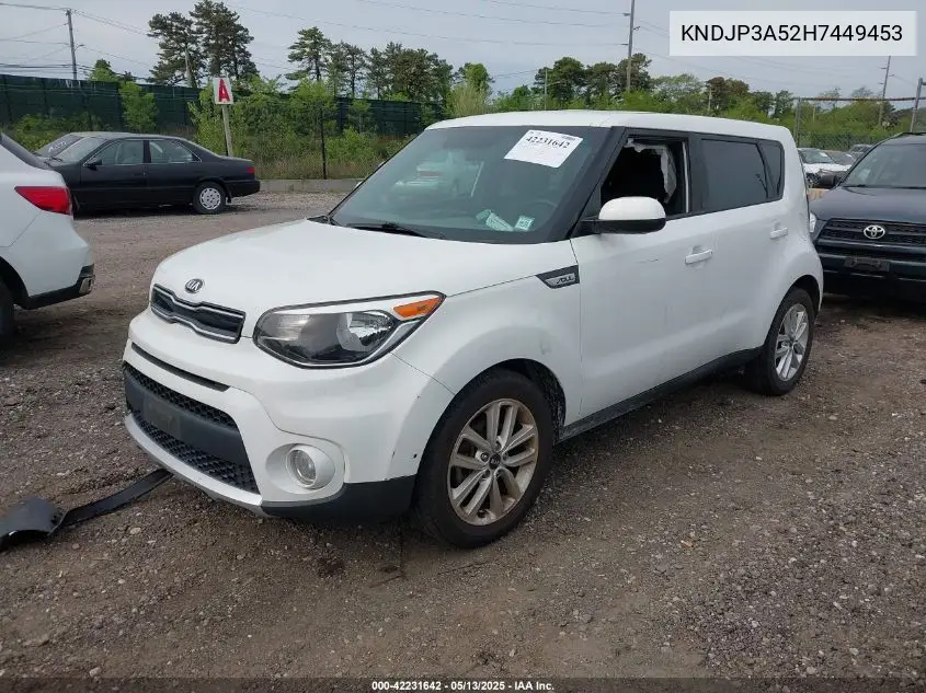 2017 Kia Soul + VIN: KNDJP3A52H7449453 Lot: 42231642