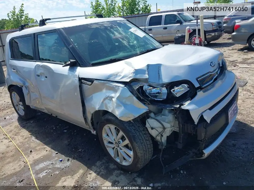 2017 Kia Soul + VIN: KNDJP3A52H7416050 Lot: 42250637