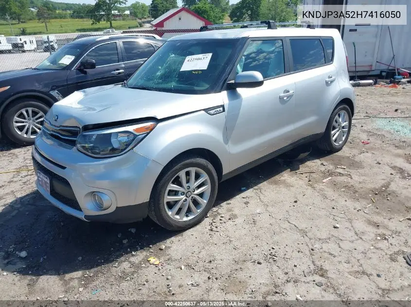 2017 Kia Soul + VIN: KNDJP3A52H7416050 Lot: 42250637