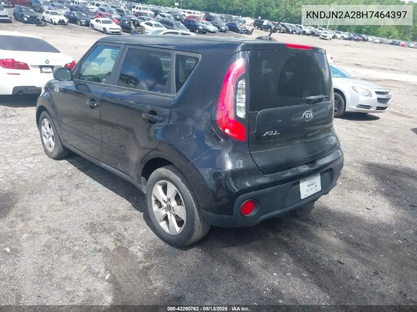 2017 Kia Soul VIN: KNDJN2A28H7464397 Lot: 42260762