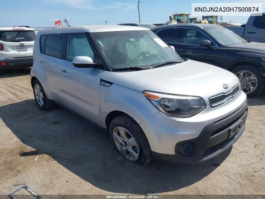 2017 Kia Soul VIN: KNDJN2A20H7500874 Lot: 42794942