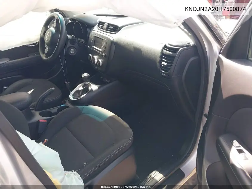 2017 Kia Soul VIN: KNDJN2A20H7500874 Lot: 42794942