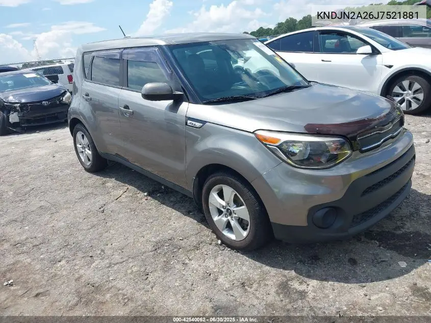 2018 Kia Soul VIN: KNDJN2A26J7521881 Lot: 42540062