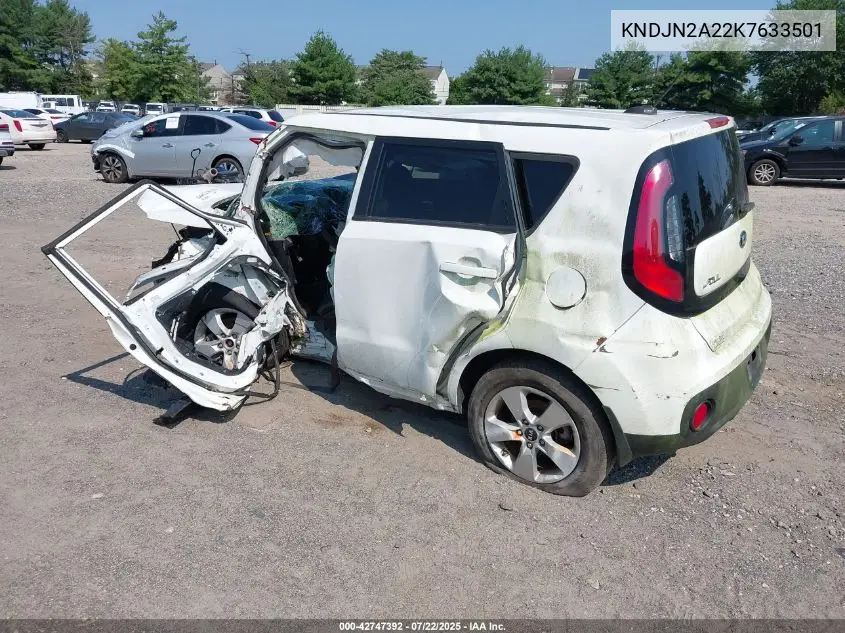 2019 Kia Soul VIN: KNDJN2A22K7633501 Lot: 42747392