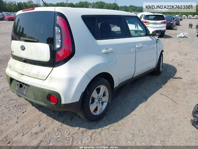 2019 Kia Soul VIN: KNDJN2A22K7633501 Lot: 42747392