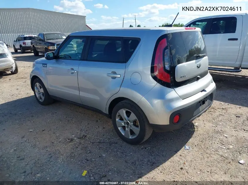 kndjn2a2xk7024611 KNDJN2A2XK7024611 2019 Kia Soul
