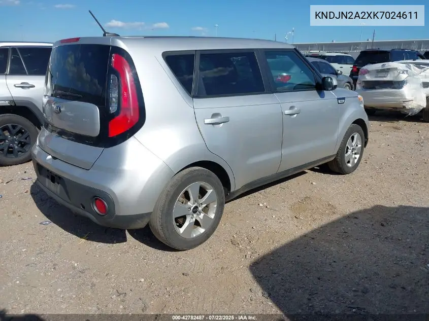 kndjn2a2xk7024611 KNDJN2A2XK7024611 2019 Kia Soul