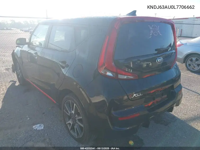 2020 Kia Soul Gt-Line VIN: KNDJ63AU0L7706662 Lot: 42232341