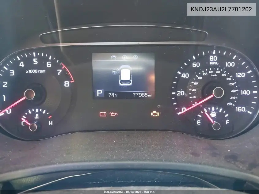 2020 Kia Soul Lx VIN: KNDJ23AU2L7701202 Lot: 42247953