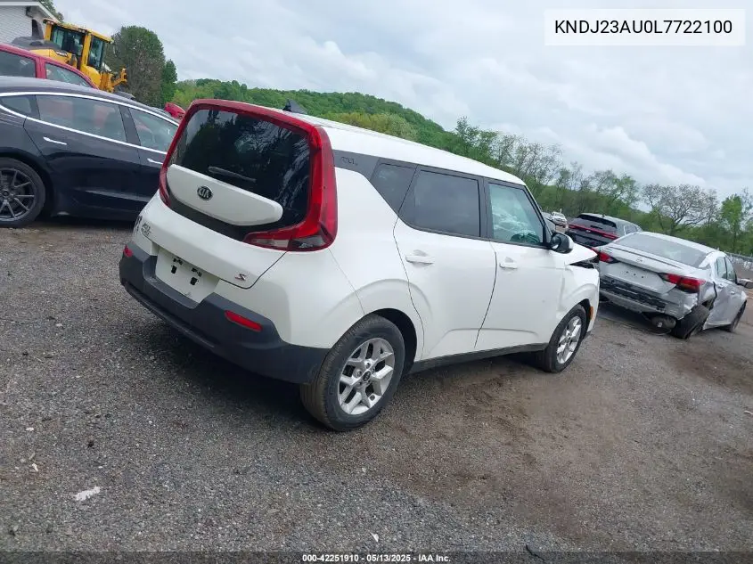 2020 Kia Soul S VIN: KNDJ23AU0L7722100 Lot: 42251910