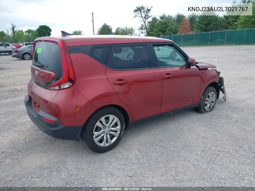 2020 Kia Soul Lx VIN: KNDJ23AU2L7021767 Lot: 42255593