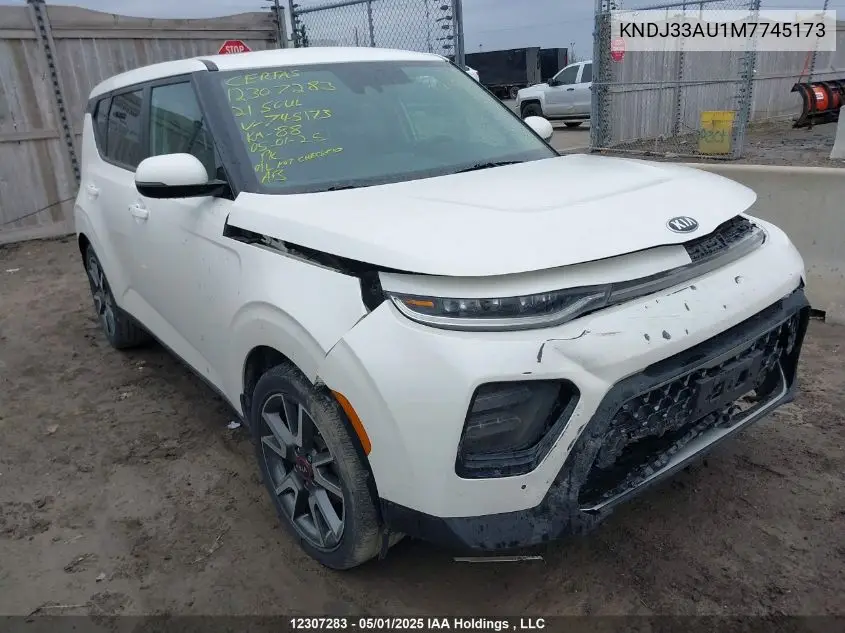 2021 Kia Soul Ex VIN: KNDJ33AU1M7745173 Lot: 12307283