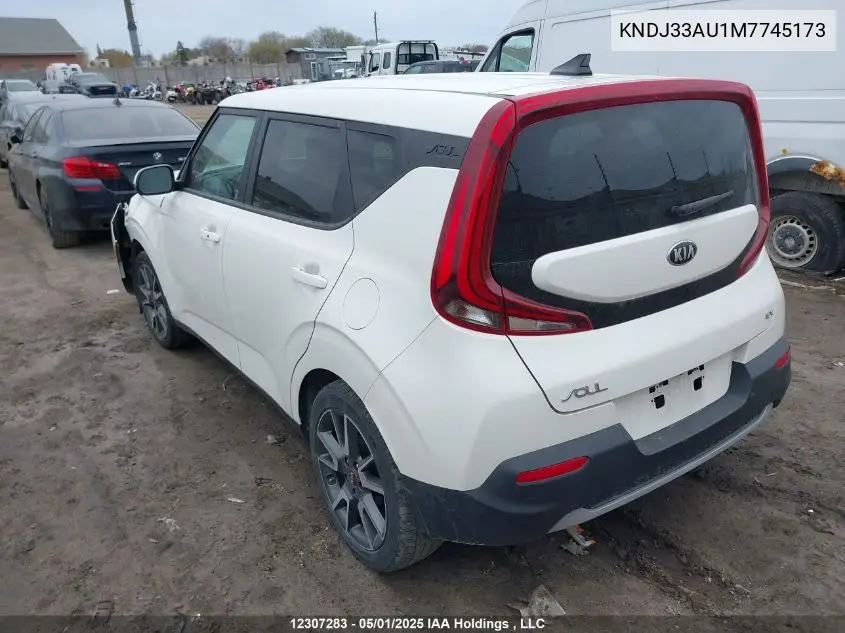 2021 Kia Soul Ex VIN: KNDJ33AU1M7745173 Lot: 12307283