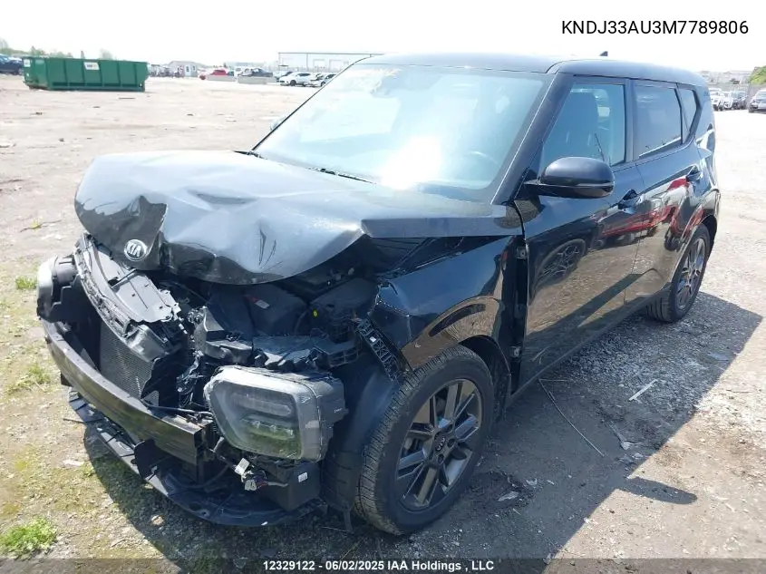 2021 Kia Soul Ex VIN: KNDJ33AU3M7789806 Lot: 12329122