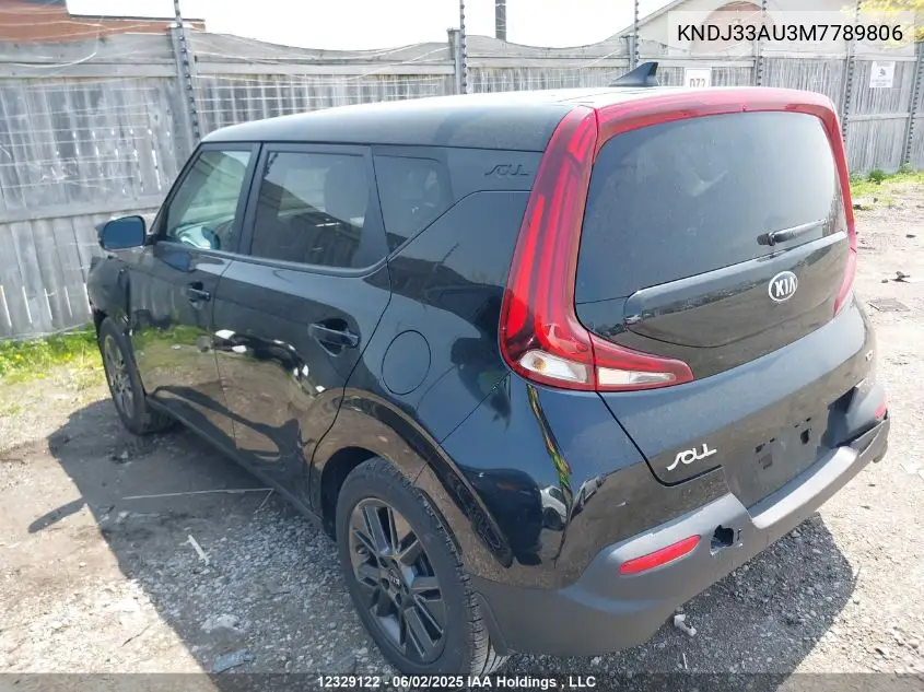 2021 Kia Soul Ex VIN: KNDJ33AU3M7789806 Lot: 12329122