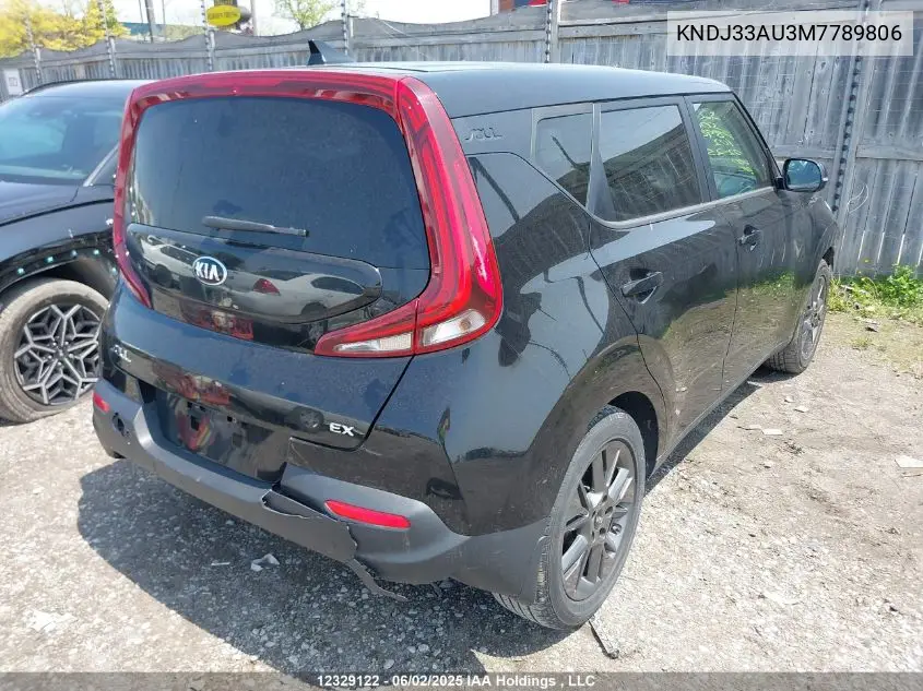 2021 Kia Soul Ex VIN: KNDJ33AU3M7789806 Lot: 12329122