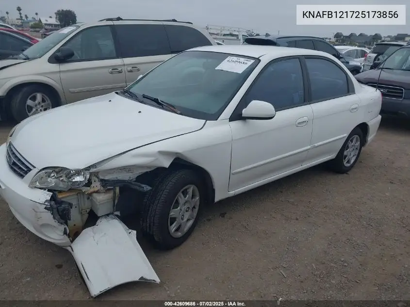 2002 Kia Spectra Ls VIN: KNAFB121725173856 Lot: 42609686